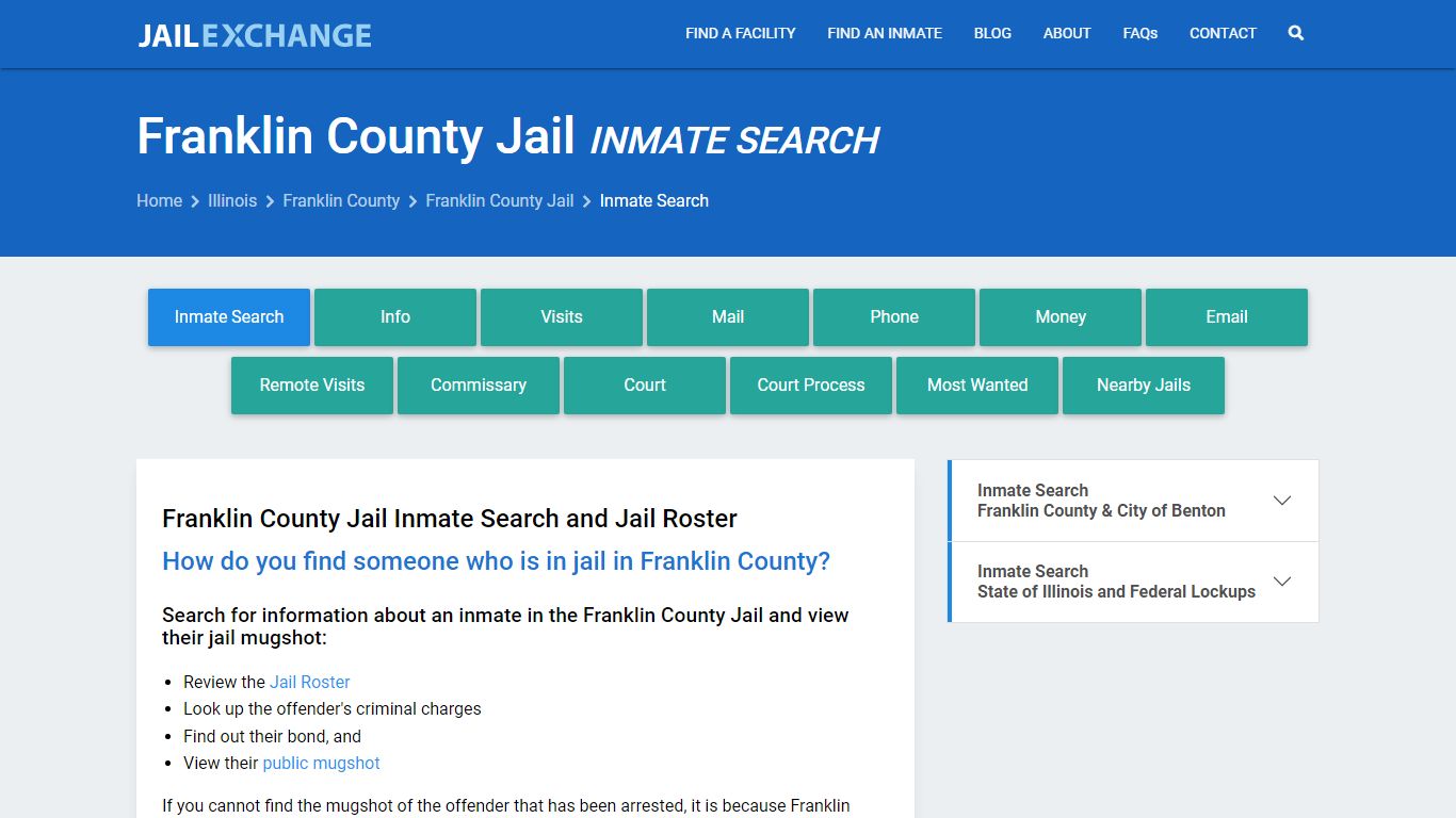Inmate Search: Roster & Mugshots - Franklin County Jail, IL
